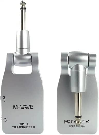 M-VAVE Sistema Sem Fio Profissional 2.4GHz para Guitarra e Baixo - Transmissão Digital 24bit/48KHz, Baixa Latência (<12ms), Alcance de 30m, Bateria Recarregável 7.5h, Compatível com Amplificadores