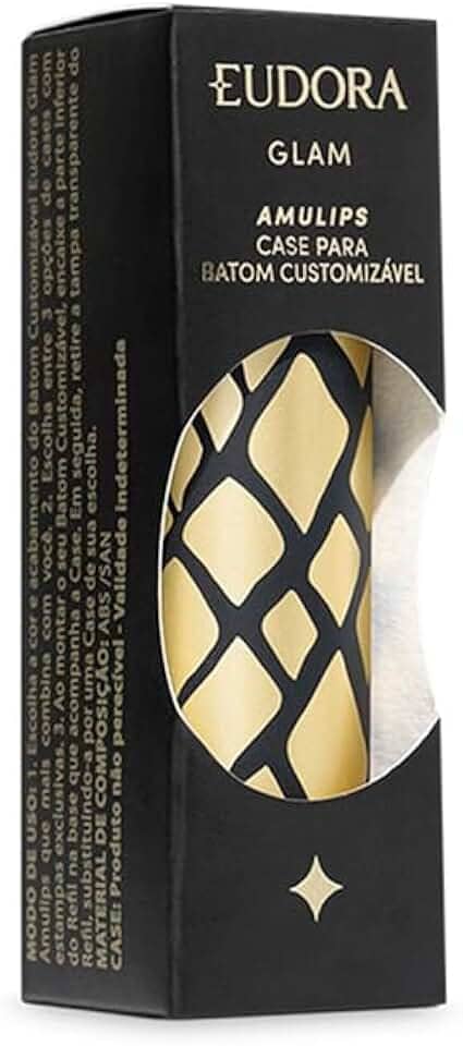 EUDORA GLAM CASE BATOM AMULIPS PRETO CHIQUE PLASTICO