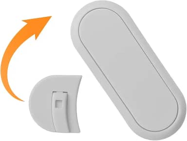 Trava de Segurança Infantil para Portas e Gavetas Design Ergonômico Sem Furos Kit com 2 Unidades (Cinza)