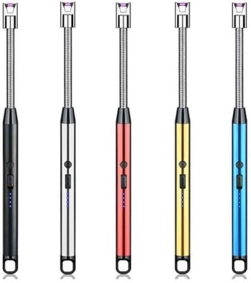 Isqueiro Elétrico Recarregável USB | Acendedor Sem Chama com Ponta Flexível 360° | Seguro e Ecológico para Fogão, Velas, Churrasqueira, Camping, Lareira – Antivento e Sustentável Premium