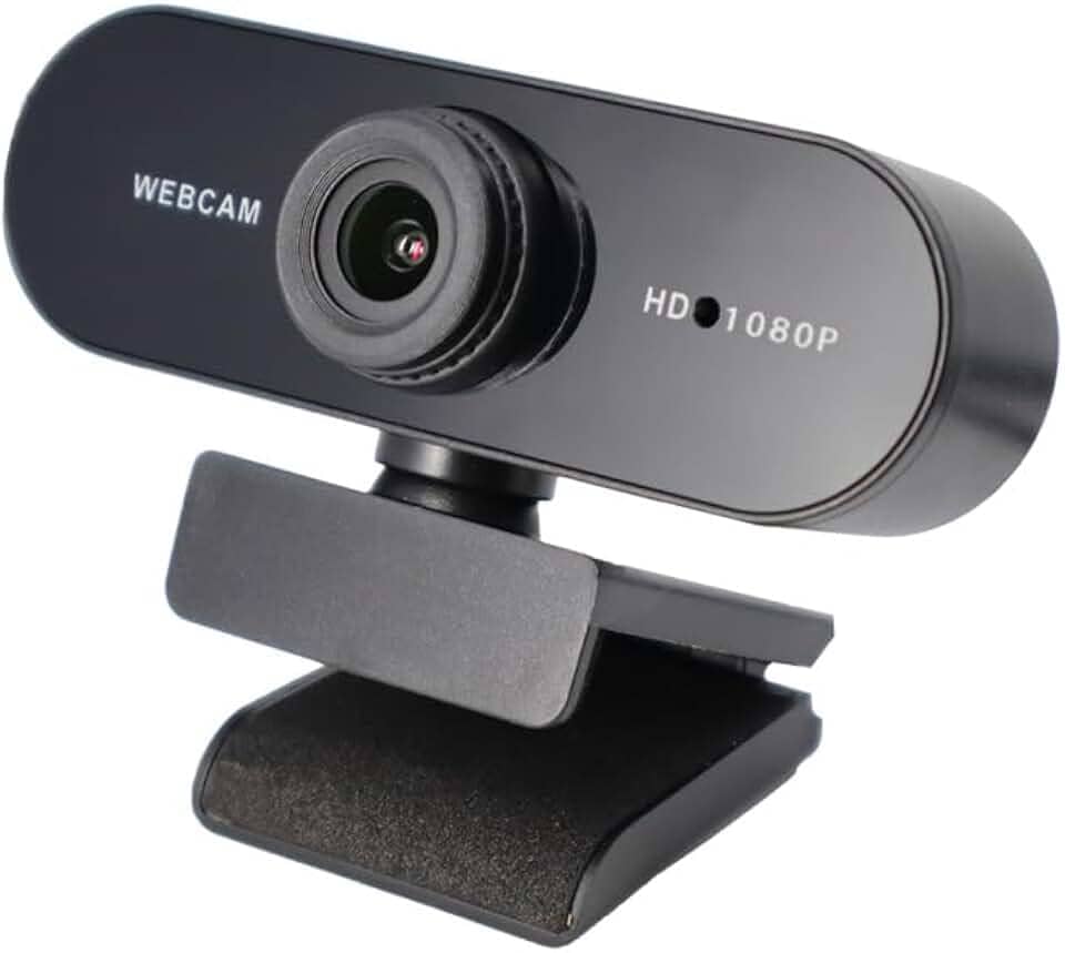 Webcam 1080P para PC, foco automático PDAF, microfones com cancelamento de ruído AI duplo, correção automática de luz, webcam Plug & Play