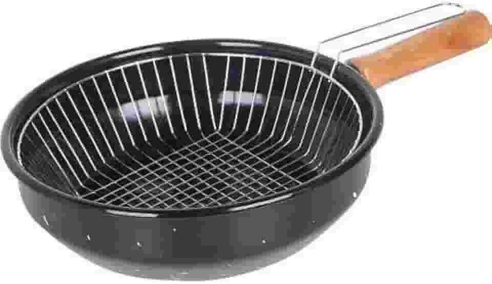 Frigideira C/cesto Refeição Esmaltada Antiaderente Cozinha