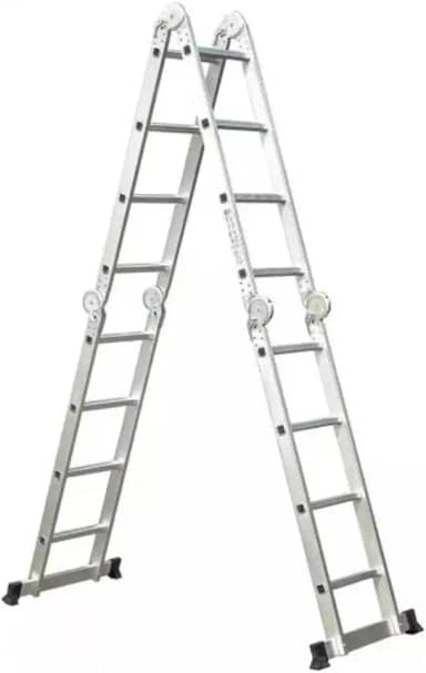 Escada Articulada 4x4 De Alumínio 16 Degraus 4,32 Metros