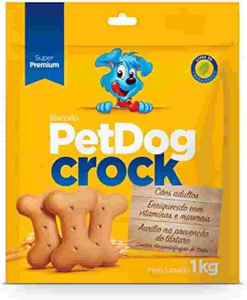 Pet Dog Biscoito Crock Tradicional Para Cães - 1Kg