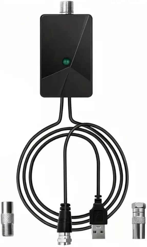 Amplificador de antena de TV digital igh Gain – para TV 4K gratuita para uso interno e externo, suporta DTMB DVB-T