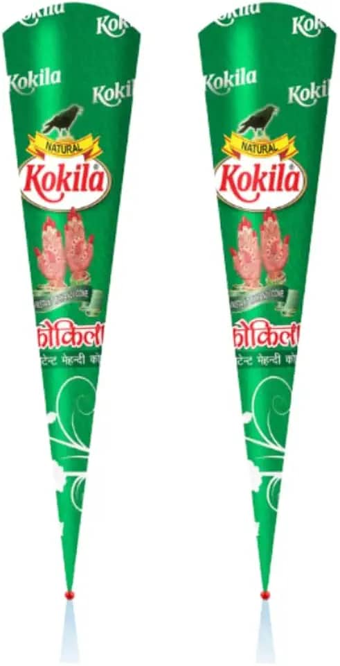 Henna Indiana Cone para mãos, sobrencelhas - Kit com 2