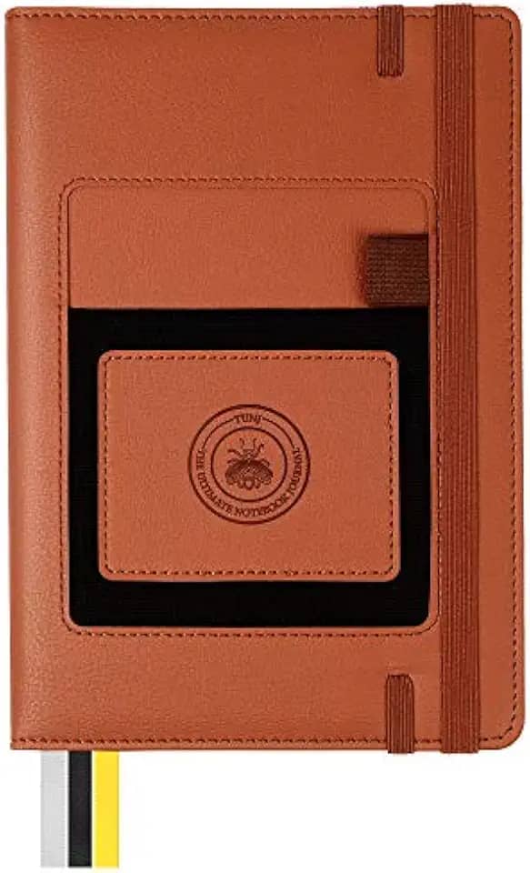 T.U.N.J. The Ultimate Notebook Journal – Organizador de diário profissional para negócios A5 – Bolso para celular! Agenda pessoal, lista de verificações diárias, lista de tarefas Notebook, bronze, 250 páginas