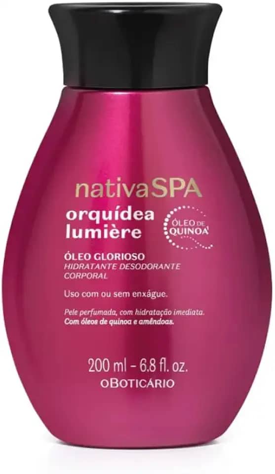 Óleo Glorioso Hidratante Desodorante Corporal Nativa SPA Orquídea Lumière 200ml