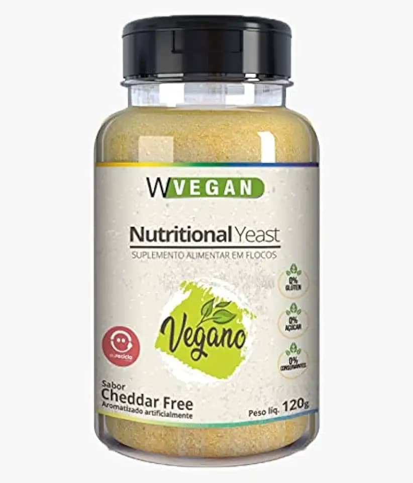 Nutritional Yeast Flocos Sabor Cheddar Free 120G W Vegan