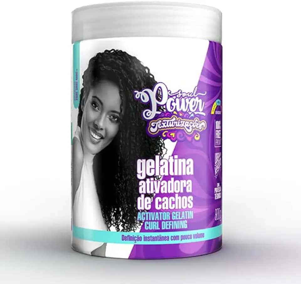 Gelatina Ativadora de Cachos Texturizações Soul Power - Finalização com Gelatina - 800g