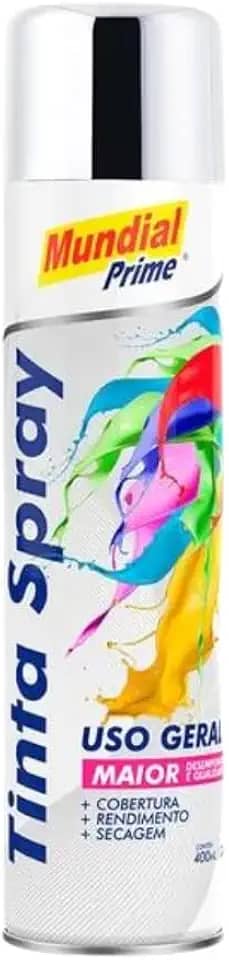 Tinta Aerossol Spray Cromado Uso Geral 400ml/240g Mundial Prime
