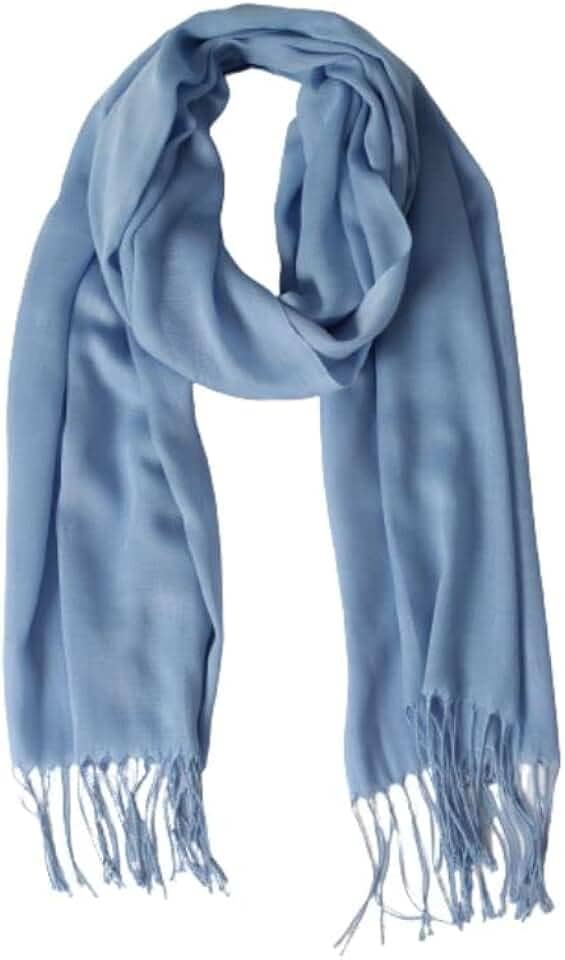 Cachecol Echarpe Feminina Lisa com Franja 170x65cm Toque Macio, Ideal para Outono Inverno e Meia Estação