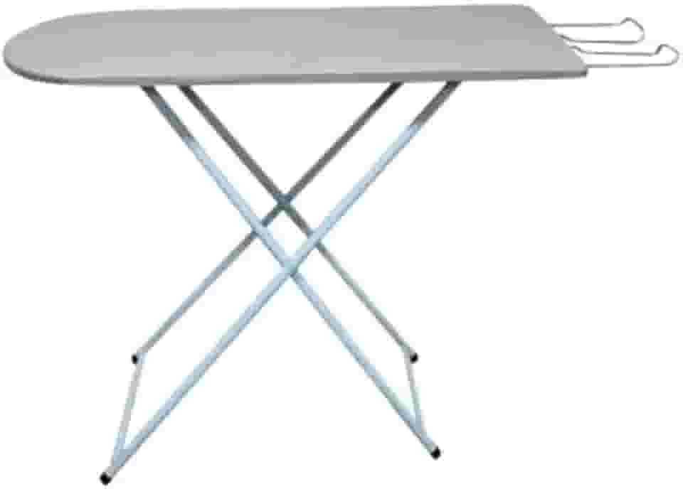 Tábua de Passar Roupa Mesa Porta Ferro Resistente Tradicional Dobrável Com 3 Regulagens (Branco)