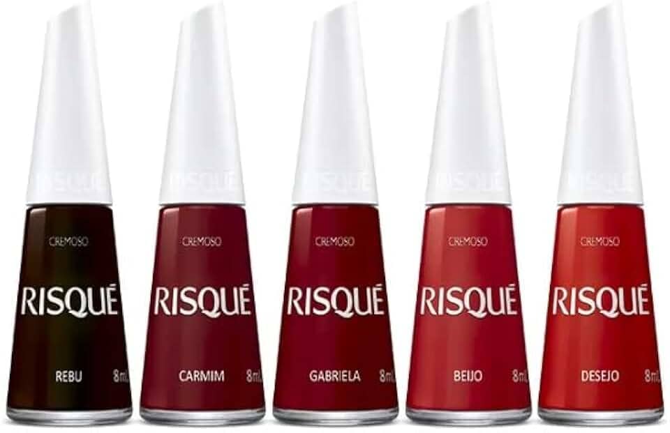 Kit Esmaltes Risqué Vermelhos (5 unidades)