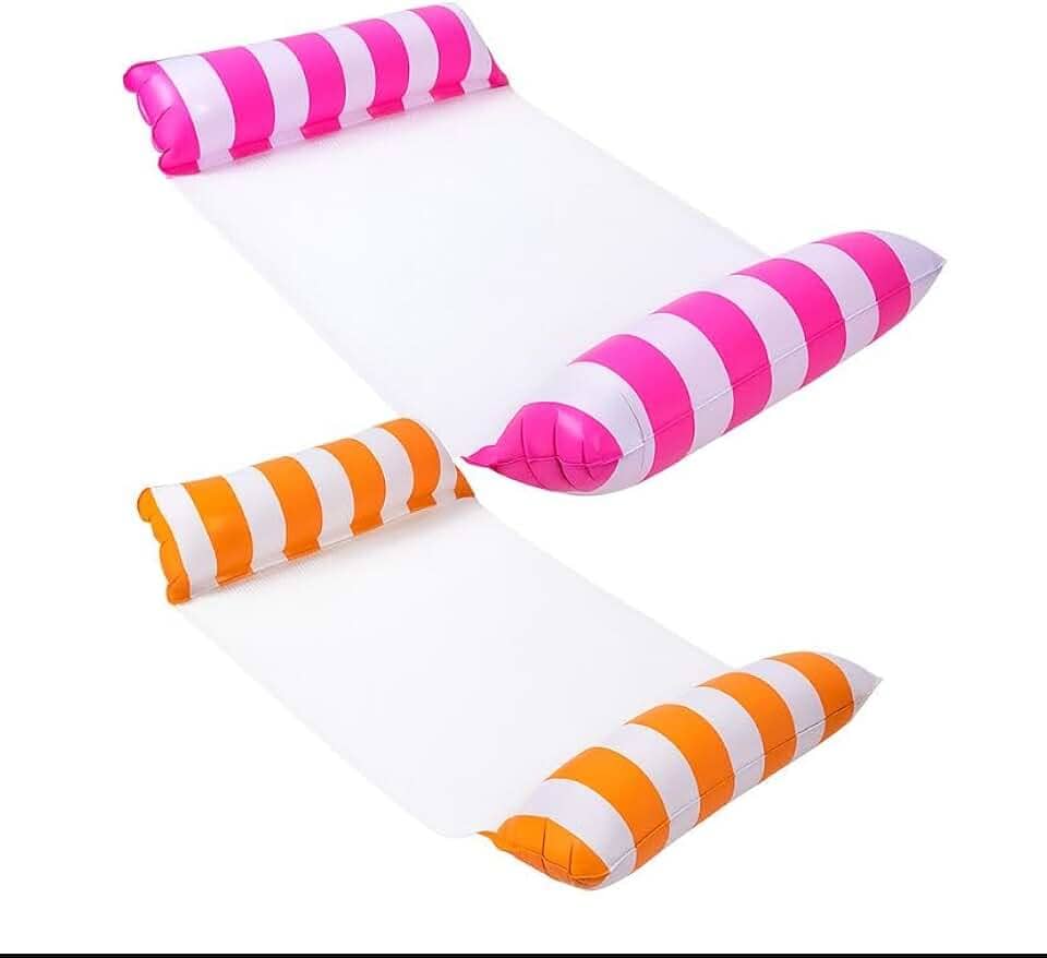 Boia Rede Inflável Cadeira inflável Para Piscina Espreguiçadeira Cama Flutuante Colchão Inflável Adulto Praia Verão