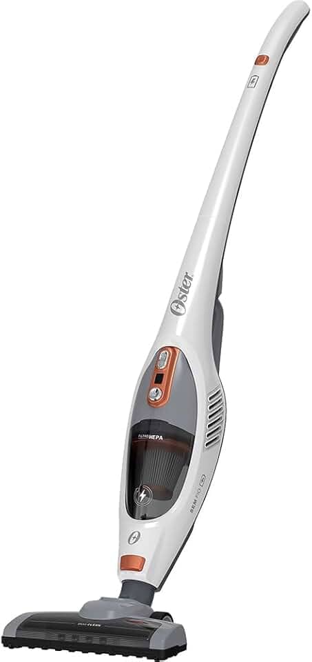 Aspirador de Pó Vertical Oster Sem Fio White Duo Clean 2 em 1, Bateria, Branco, OASP645