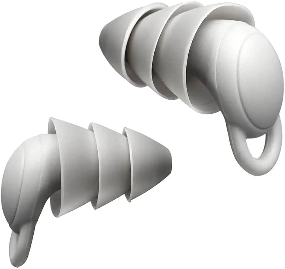 Tampão De Ouvido Abafador Ruídos Diminui Ronco Barulho Ideal para Natação Dormir Estudar (Branco)