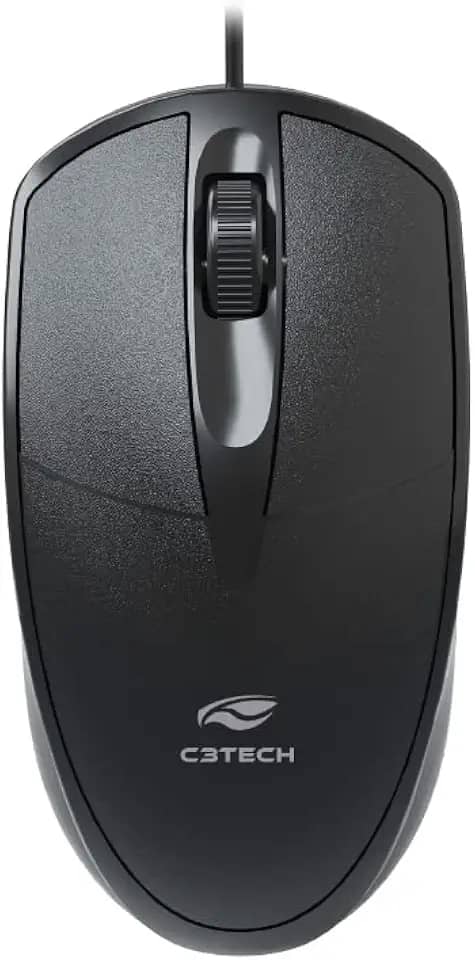 C3Tech Mouse USB Preto MS-31BK Ambidestro 1000DPI Compatível MacOS, Linux, Chrome OS, Windows, PC e Mac