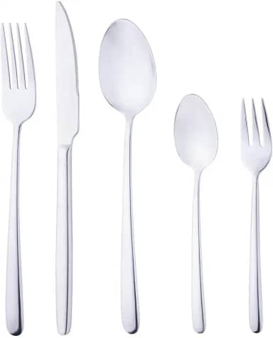 WOLFF Faqueiro de Aço Inox Viena 30 Peças - Mesa Posta - Itens Para Casa - Utensílios de Cozinha - Enxoval - Casamento - Decoração