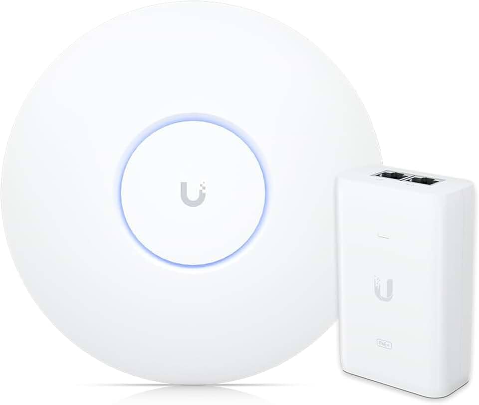 Roteador Wi-Fi 6 Access Point 3.0 Gbps + Injetor PoE+ | U6+ Ubiquiti Com Fonte 48V 30W