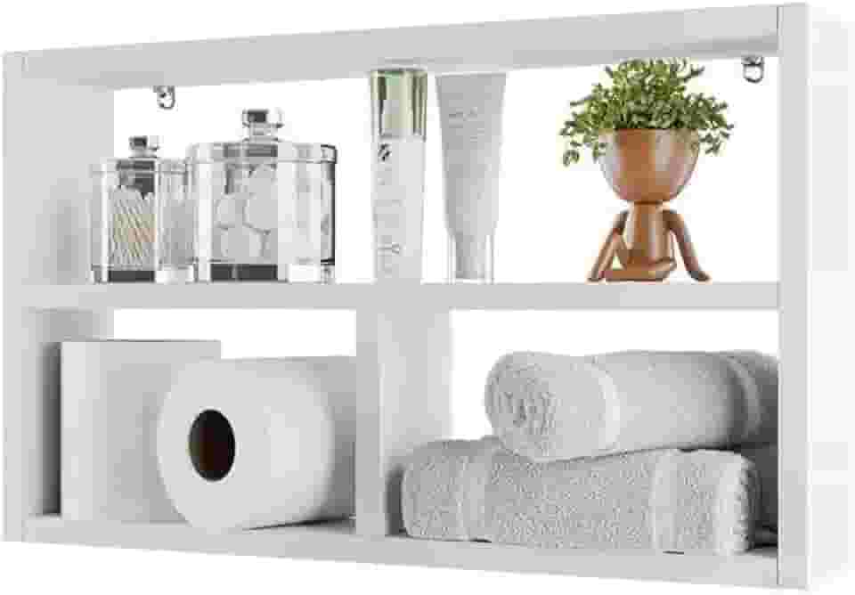 Nicho para Banheiro Lavabo Atenas Branco 50 x 30cm