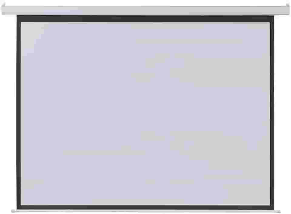 Tela De Projeção Elétrica 2,03X1,52M 100 Polegadas Com Controle Remoto 110V - AC350, Multilaser, Branco