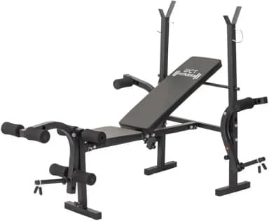 Banco Supino Crucifixo WCT Fitness Regulável 5 Posições Cadeira Extensora Mesa Flexora Treino Superiores Inferiores Aparelho Ginástica Residencial Completo 1,60x1,20x1,45cm Academia Residencial