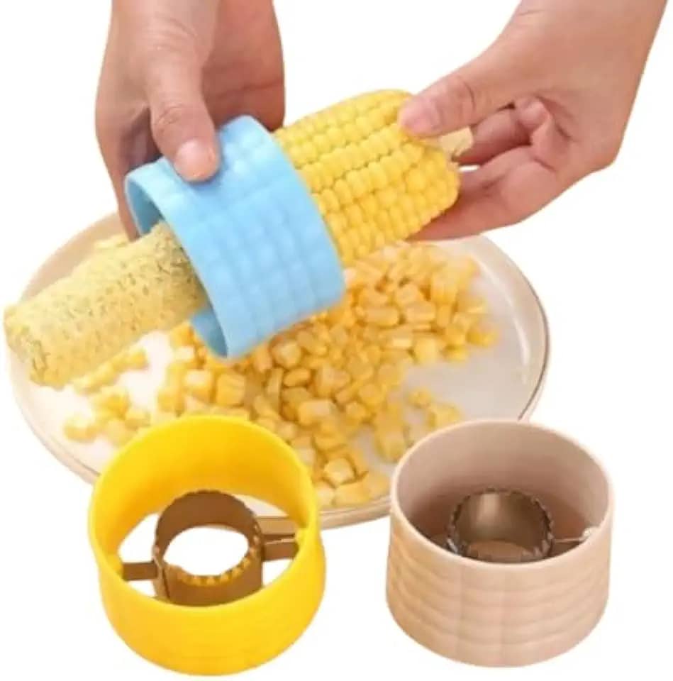 Debulhador Manual de Milho, Plástico PP e Aço Inoxidável, 7 x 5 cm, Ideal para Cozinha, Cores Sortidas