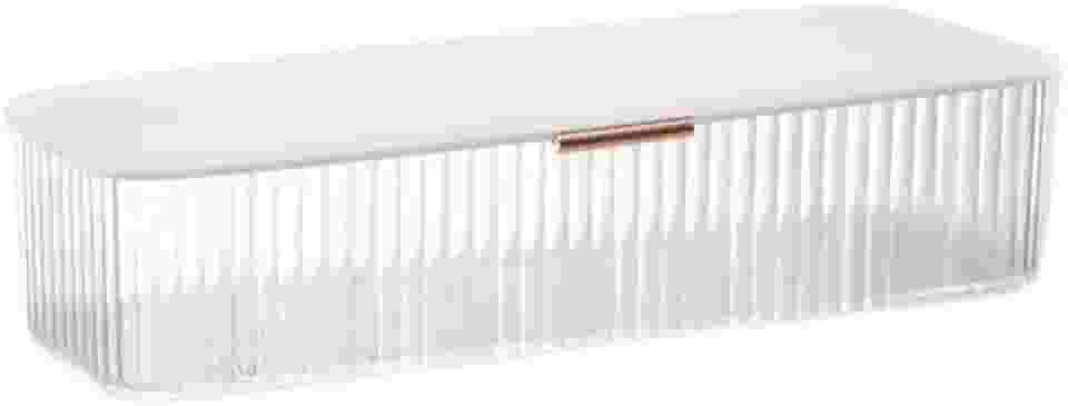 AITIME Organizador de armazenamento para lentes de contato cosméticas e contatos descartáveis diários, caixa de plástico transparente para lentes diárias de todas as marcas (branca)