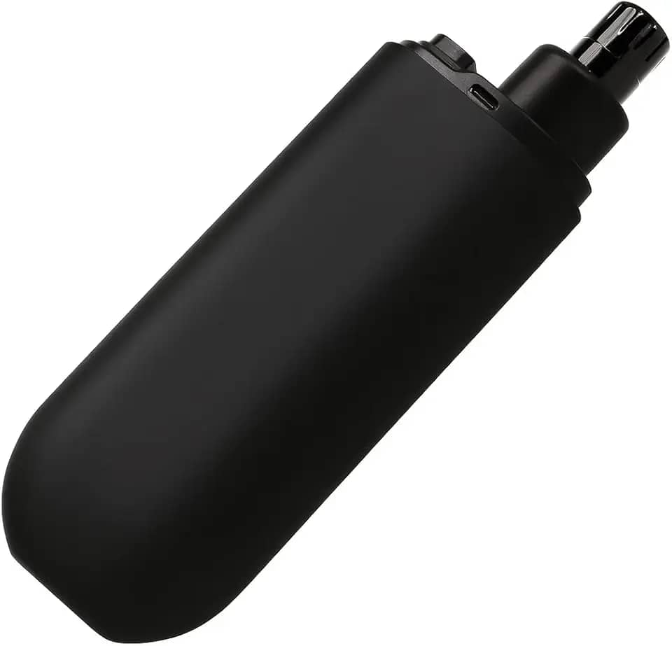 Aparador de Pelos Nariz e Orelha Recarregável USB, Portátil, Lâmina Giratória 360° em Aço Inoxidável, Azul (Preto)
