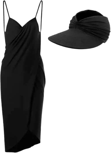 Saída de Praia Proteção UV + Viseira Dupla Face Vestido Feminino Multiuso Vira Saia Canga Verão Saída Banho Moda Praia Piscina Luxo Elegante