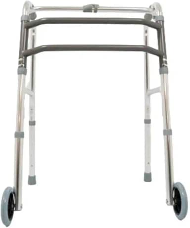 Andador de Alumínio com rodas Articulado Regulável 3 Barras D10 Dellamed