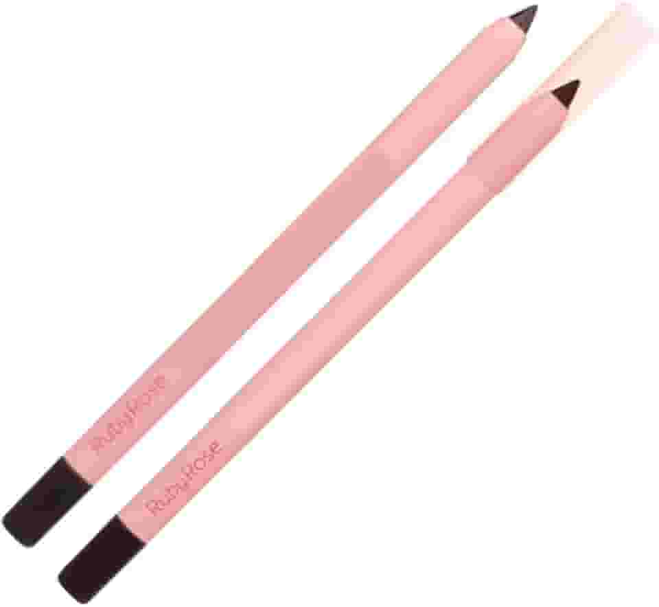 Lápis de Olhos Preto Ruby Rose Apontável Alta Pigmentação e Traço Preciso