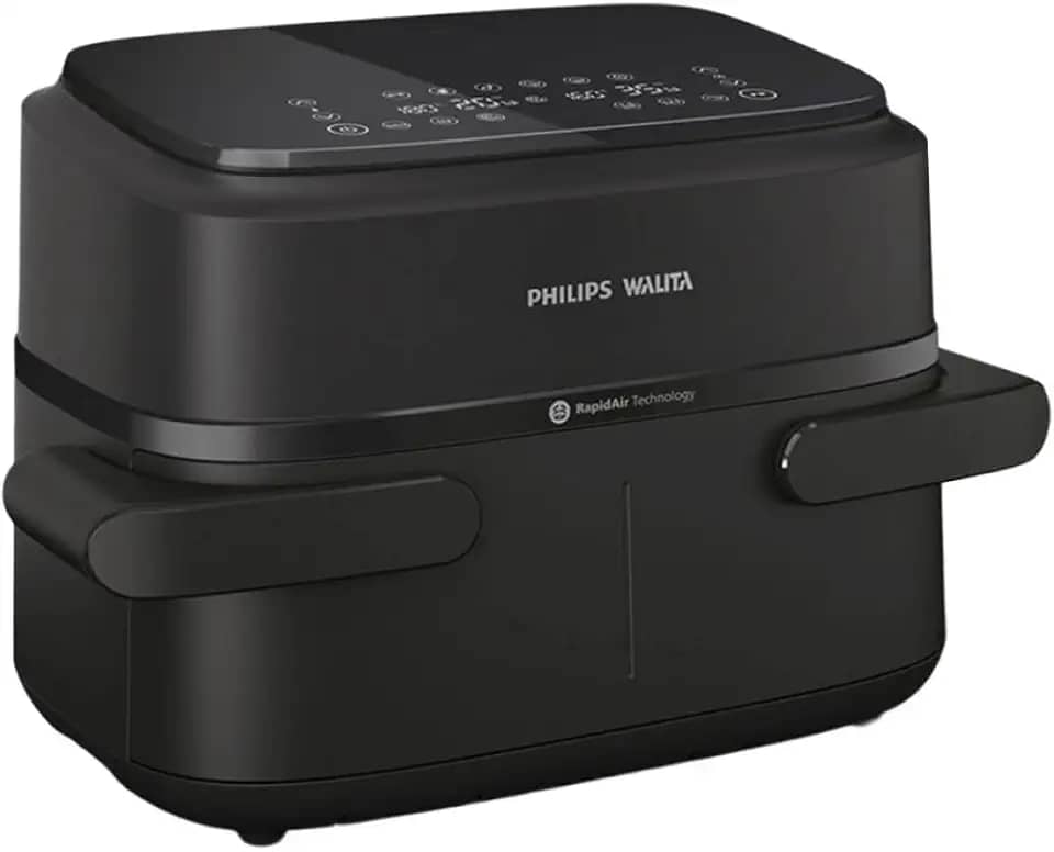 Fritadeira Airfryer Série 1000 Duplo Cesto 7,1L Philips Walita, 1850W, 2 anos de garantia, 110v - NA150/00