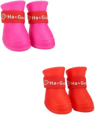 Sapato Bota de Silicone para Cachorro Antiderrapante Protetor de Patas Proteção para Passeio (Femea, M)