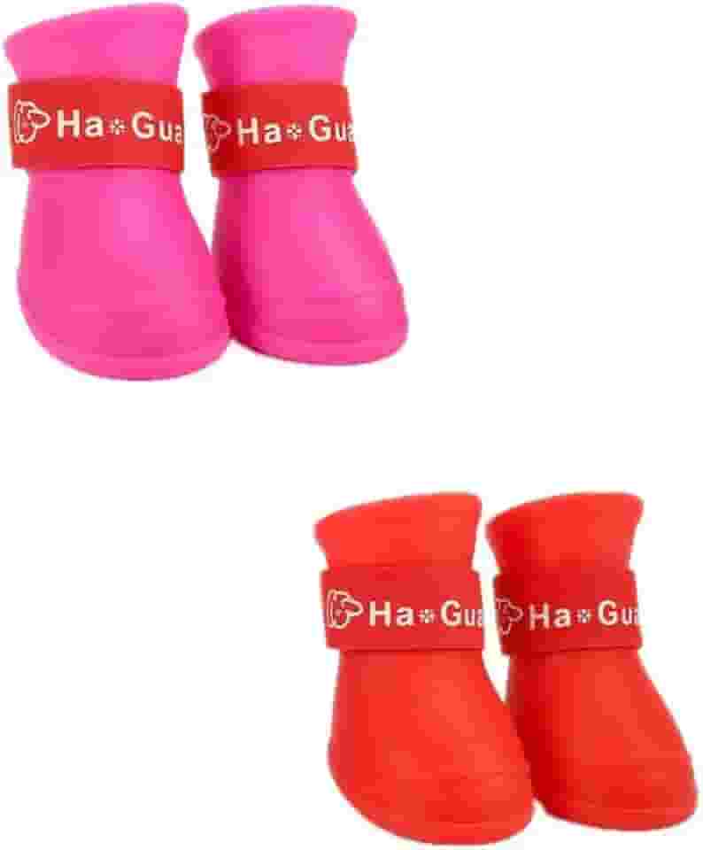 Sapato Bota de Silicone para Cachorro Antiderrapante Protetor de Patas Proteção para Passeio (Femea, M)