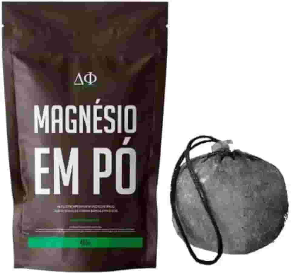 Magnésio 400gr + Chalk Ball - Desfibrila® - Magnésio para Crossfit, Escalada, Calistenia, Power Lifting