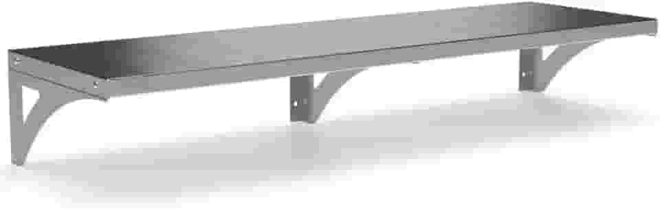 Romelux Prateleira Aérea 1 Prateleira Aço Inox 22x100cm Cozinha Restaurante Lavanderia Moderno