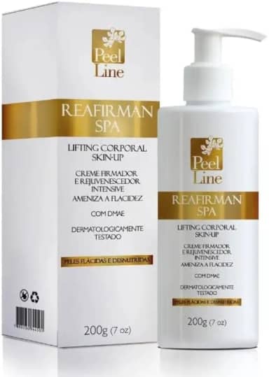 Creme Firmador DMAE rejuvenescedor ameniza flacidez Reafirman Peel line