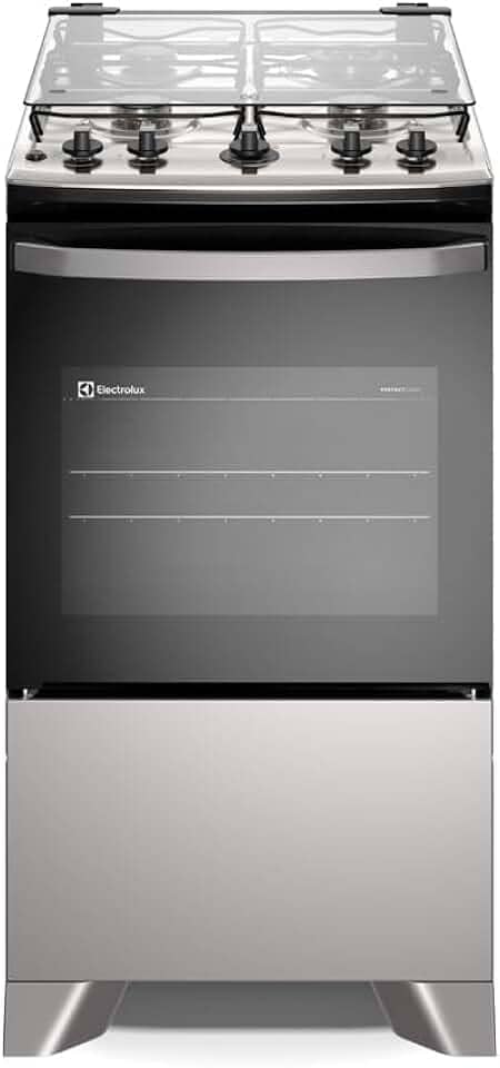 Electrolux Fogão 4 bocas Electrolux Cinza Efficient Mesa Inox, PerfectCook e VaporBake® (FE4IG) Bivolt