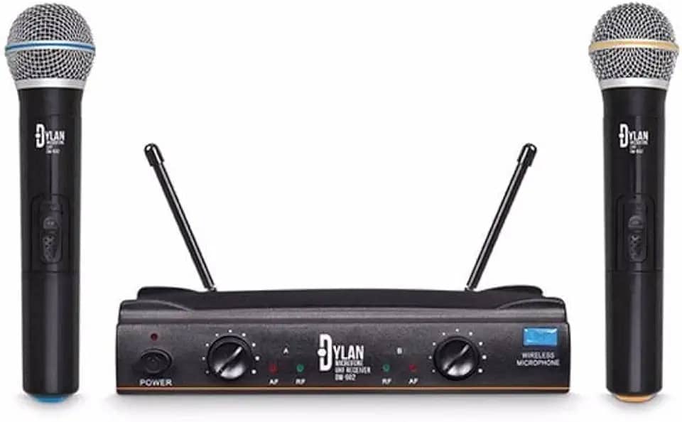 Microfone sem fio Duplo UHF Dylan DW-602