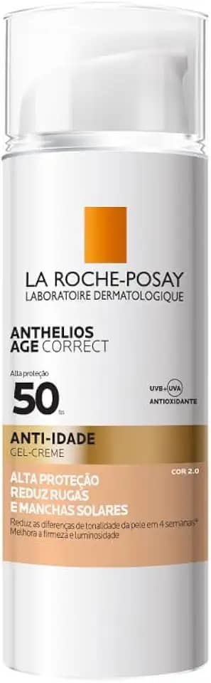 La Roche Posay, Anthelios Age Correct, Protetor Solar facial, Fps 50, Cor 2.0