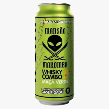 Mansão Maromba Lata 473ml Sabor Whisky + Combo Maçã Verde
