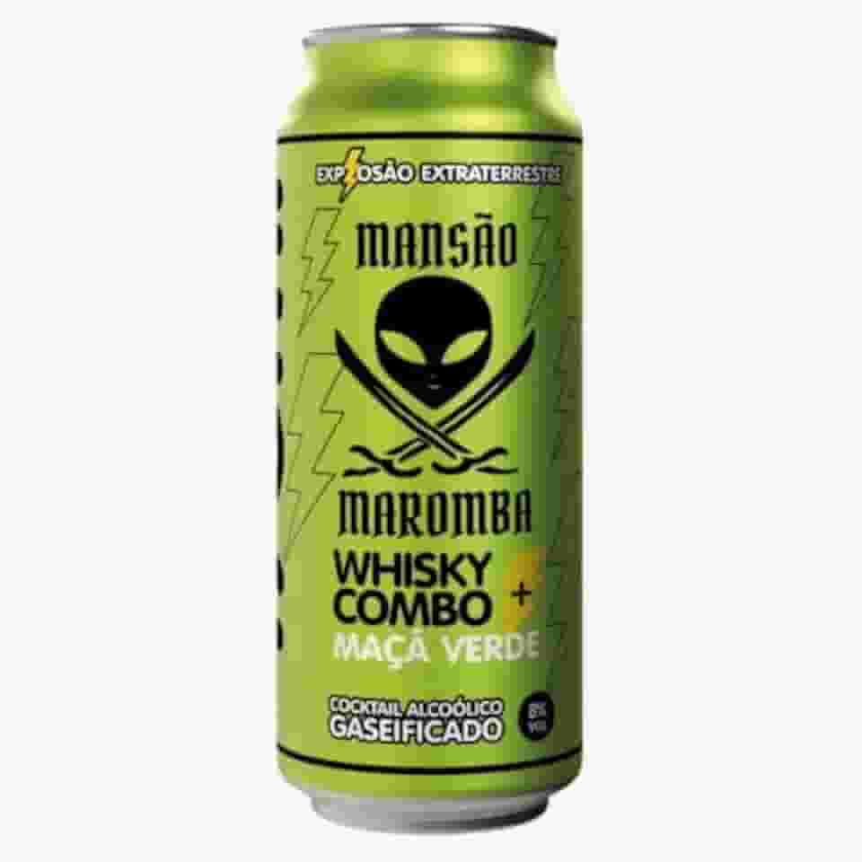 Mansão Maromba Lata 473ml Sabor Whisky + Combo Maçã Verde