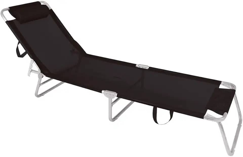 Mor - Cadeira Espreguiçadeira em Alumínio Preta