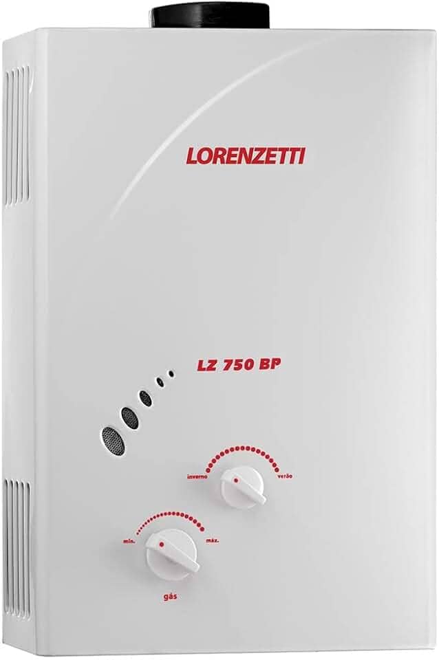 Aquecedor de Água a Gás Lz 750BP GLP 7, 0 L/Min, Exaustão Natural, Lorenzetti, 7412087