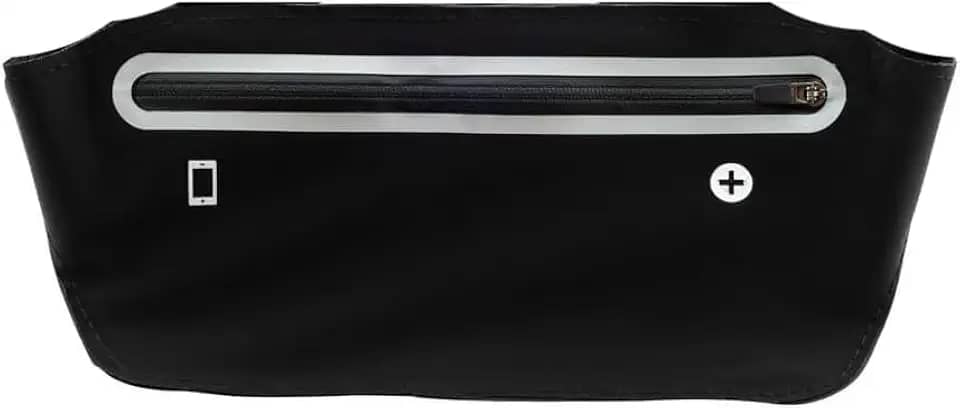 Pochete Esportiva de Corrida com Porta Celular, Antifurto, Impermeável, Preta