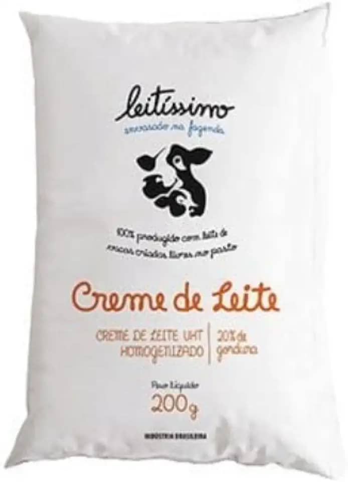 Creme De Leite Uht Leitíssimo 200g 20% De Gordura Kit 10 Un