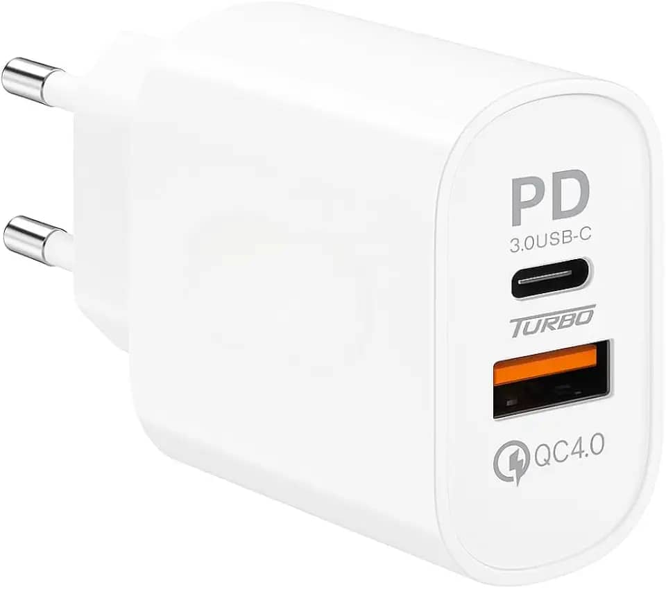 Carregador Universal Turbo 40W USB + Tipo C Quick Charge 4.0 e Power Delivery 3.0 Bivolt 9.1A – Compatível com iPhone, Android, Xiaomi e Todos os Dispositivos USB-C/USB-A