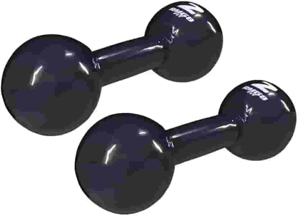 Rmg8 Fit - PAR HALTER 2KG EMBORRACHADO BOLA PRETO